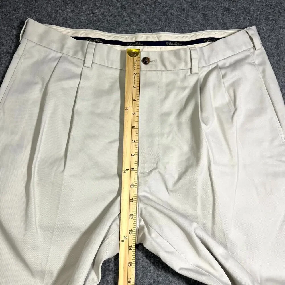 Brooks Brothers Mens Elliot Advantage Chino khaki pants 37x30 Office Career